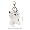 Alipis White Tiger Plush Keychain, White Tiger Mascot, Bag Charm, Cute Fluffy Animal Strap, Keys, Backpack Decoration, Gift (11cm)