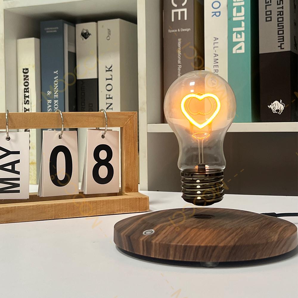 Minimalist Decor Night Light Lamp Desktop Bedroom Magnetic Levitation Floating Levitating LED Bulb Room Light for Cafe & Home