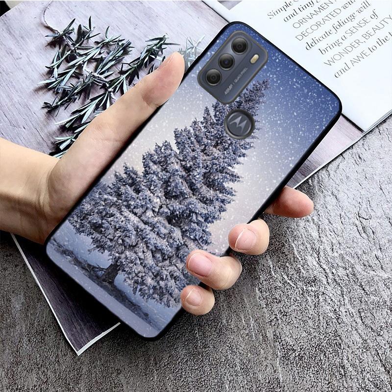 Winter schnee Frohe Weihnachten Telefon Fall für Motorola Moto G22 G60 G52 G9 G7 Plus G8 Power G100 G Stylus G30 g10 GPure