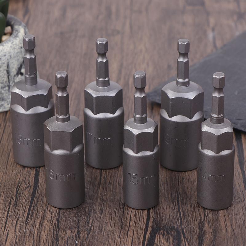 10/15Pcs Length Deepen Impact Socket Adapter 5.5-19Mm Power Nut Driver Socket Set 1/4-Inch Screwdriver Key Head Hand Tool Set