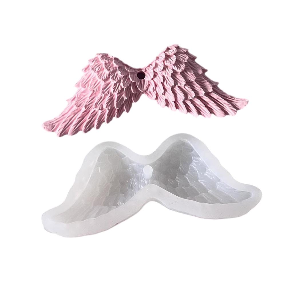 Flügelanhänger Silikonform zur Schmuckherstellung Lebensmittelecht Flexibel Wiederverwendbar Bastelwerkzeug mit künstlerischem Flügeldesign