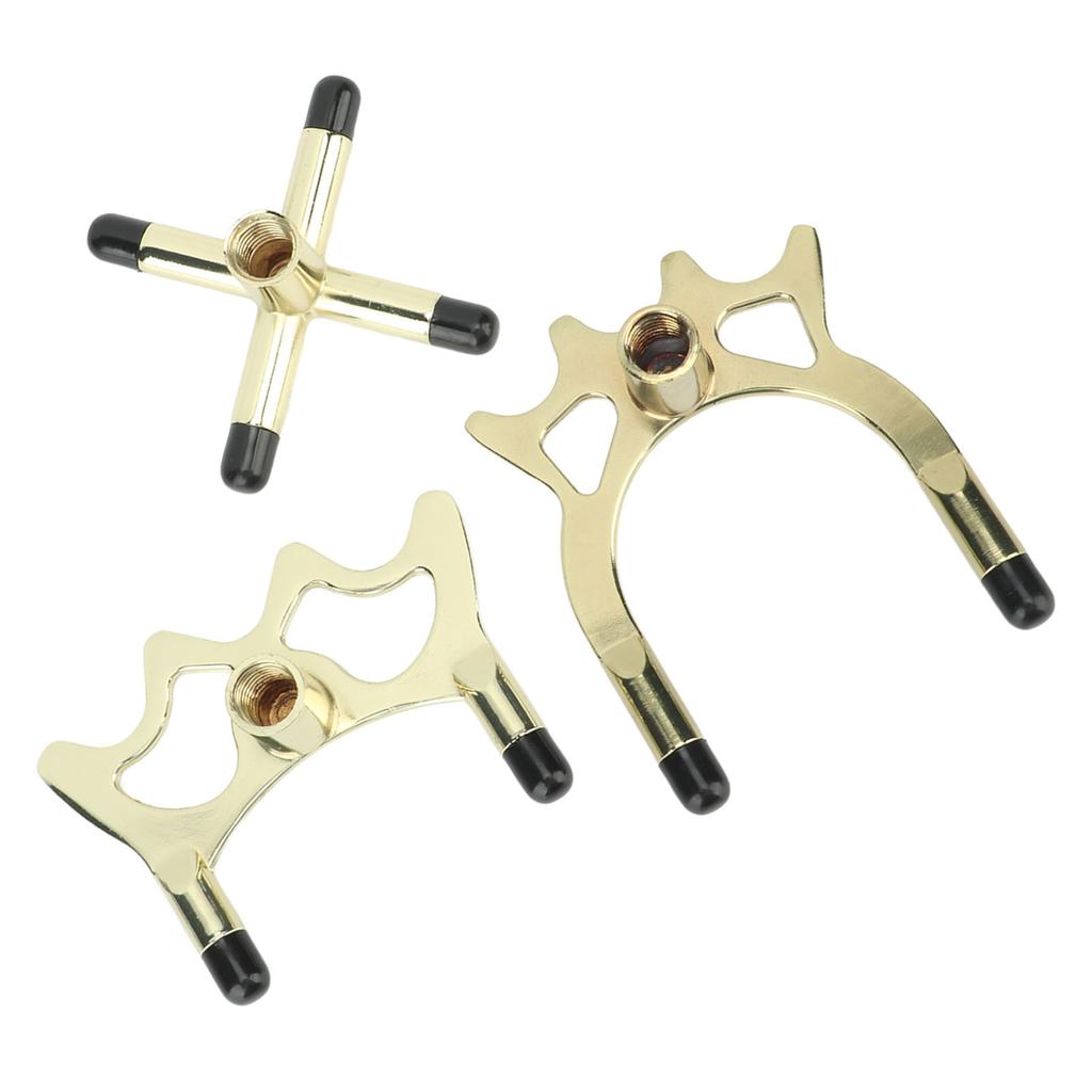 3PCS Pool Bridge Head Reusable Aluminium Alloy Billiard Cue Bridge Head for Billiard Pool Cue Stick