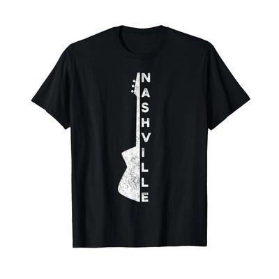 Nashville Guitar Country Music Lovers S For Fathers Day T Shirt Vintage Soft Unisex Top For Everyday Wear Streetwear