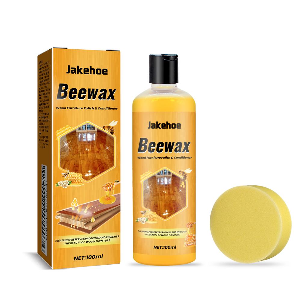 Jakehoe Spray alla cera d'api da 100 ml, lucidante per mobili e pavimenti in legno, ideale per soggiorno, cucina e altri ambienti.