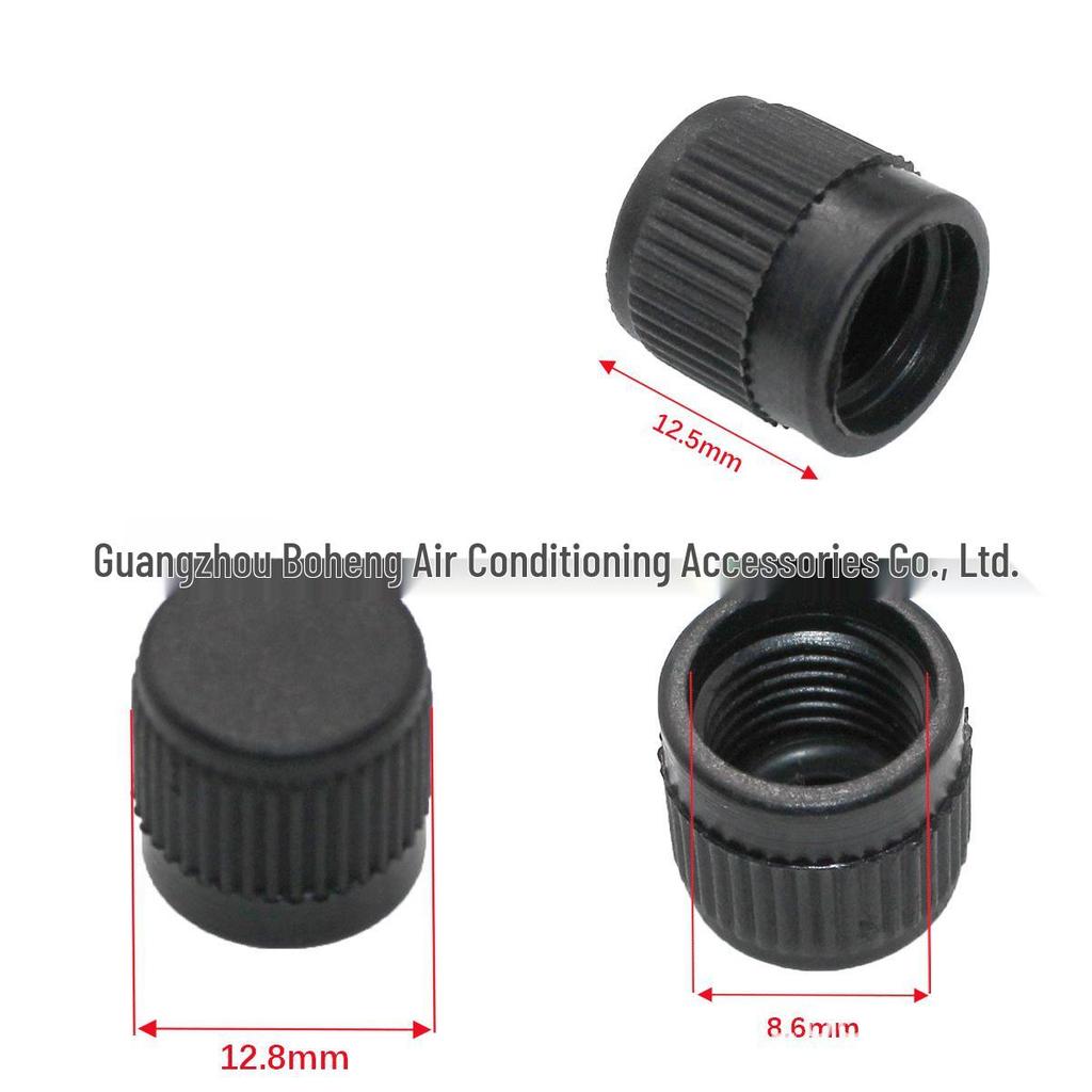 Pure Copper Car A/C Valve Stem Core Cap for High & Low Pressure Nozzles - European Models