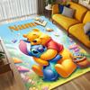 Personalized Name Winnie Pooh Living Room Non-Slip Area Rug Soft Carpet for Bedroom Kids Playroom Sofa Office Home Decor Doormat