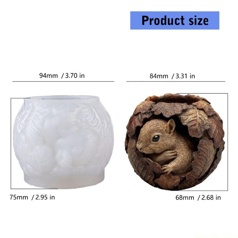 QX2E Silicone Squirrel Mould For Christmas Craft And Festival Home Decoration