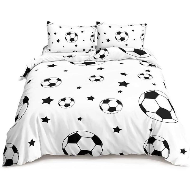 Cartoon Football Sheets, Quilt Sets, Bedding Sets, Three-Piece Digital Printing Student Dormitory Sets