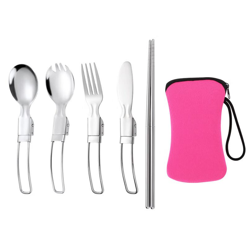 

ZISIZ Foldable Travel Cutlery Set