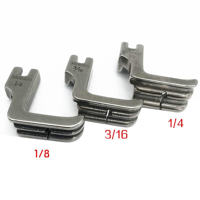 36069DG 1/8 3/16 1/4 Lockstitch Sewing Machine Double Groove Presser Foot Industrial Dual-Purpose Embedded Presser Foot Cotton