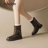 Martin boots new autumn and winter short boots platform-soled retro Maillard brown knight boots