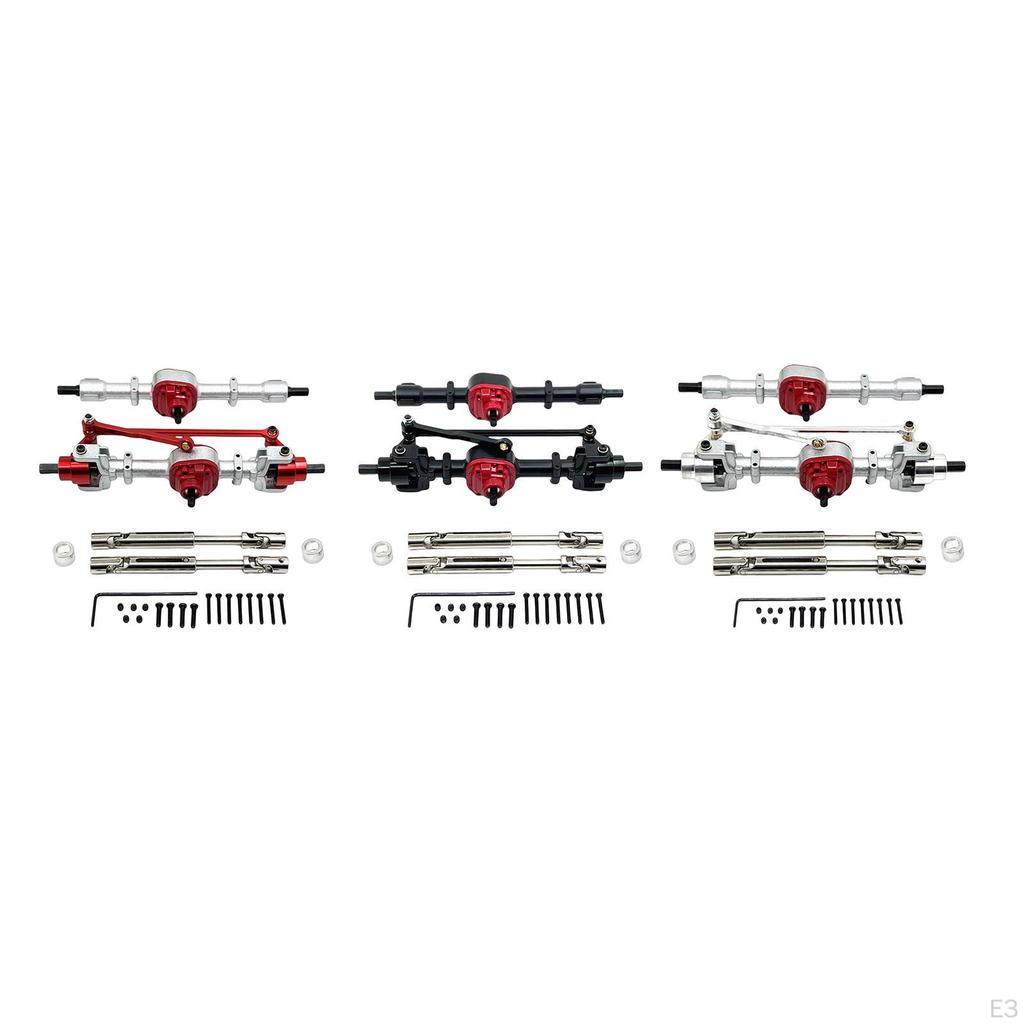 1/12 RC Front Rear Axle Assembly Car Accessory Modified Easy to Install with Drive Shaft