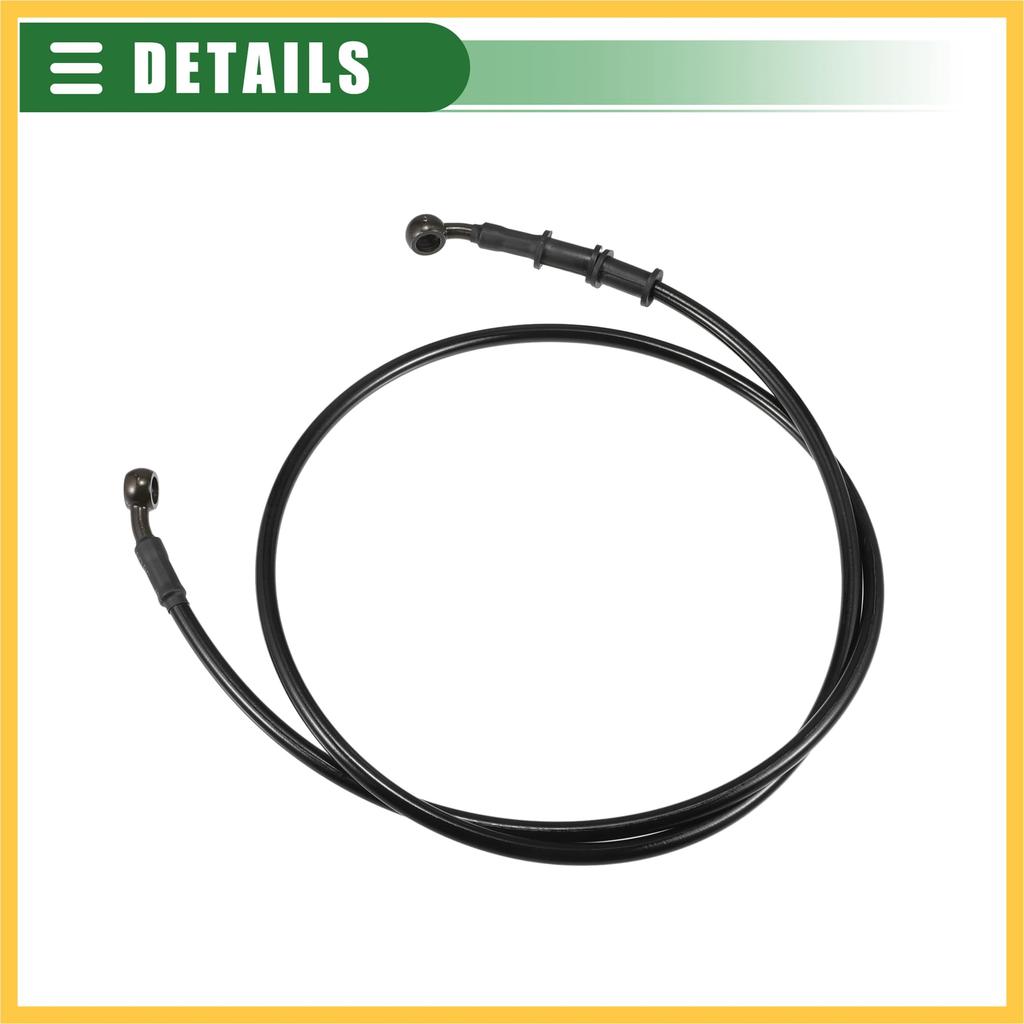 BULLSPANN Motorcycle Brake Hose, Clutch Hose, Hose, For Motorcycles, ATVs, Off-Road Bikes, Universal, Durable, Replacement, Black, Angle 28°, 130cm