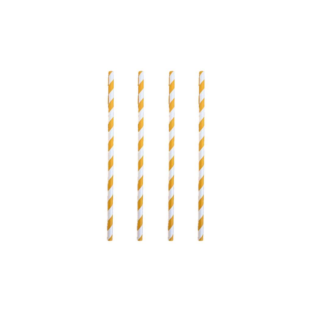 Striped Paper Straws: Disposable Party Decor