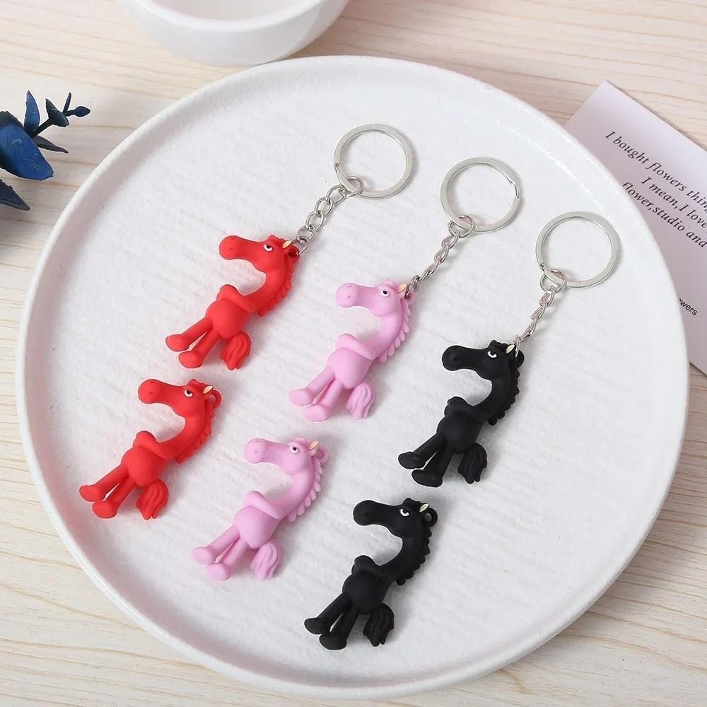 Cartoon Horse Pendant Keychain 2026 Horse Mascot Car Key Chains Backpack Pendant  Christmas Gifts