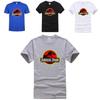 T-shirt Elegante da Uomo Jurassic Park Logo Originale Film T-rex Dinosauro Per Fan