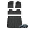 LUCKEASY Right Drive for Geely Starray EM-i 2025 2026 Car Floor Mats Cargo Liner Trunk Pad TPE 3D Foot Mat All Weather BLACK