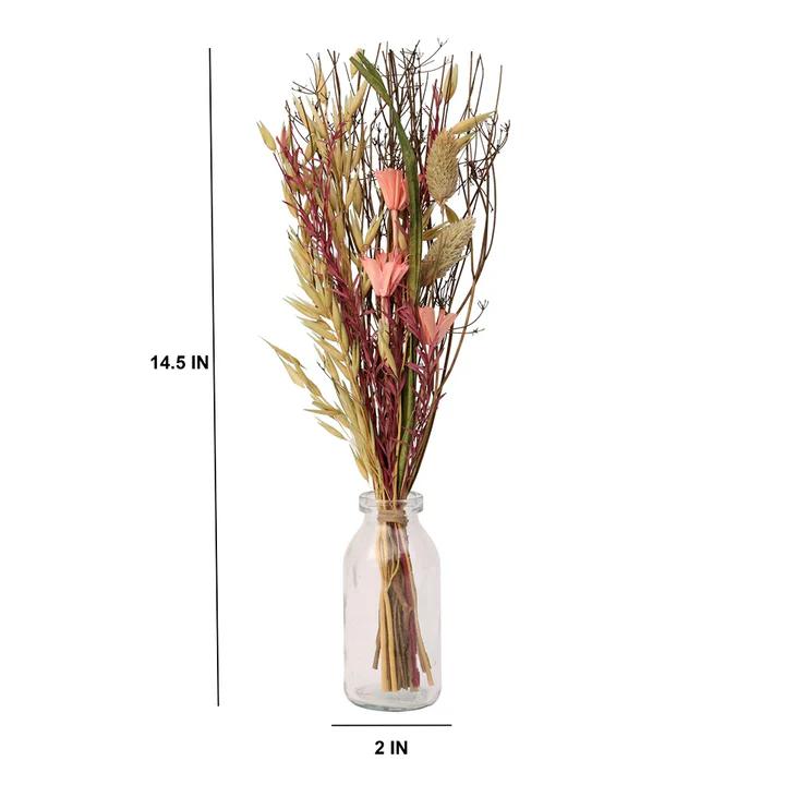 Liliana Dried Floral Pink Delight (small) | 11.5 x 5.5 x 37.5 cm