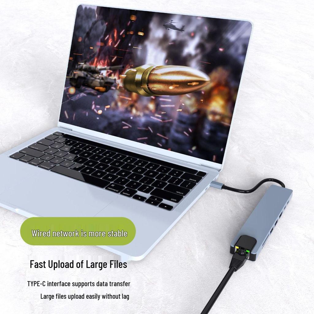 Type-C HDMI Adapter Hub with PD100W Charging for Mobile and Computer Display Projection