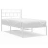 VidaXL Metal Bed Frame with White Headboard 107x203 Cm 355704