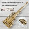 Precision Titanium Screwdriver Bits - Strong Magnetic Phillips, High Torque Home Repair Tools