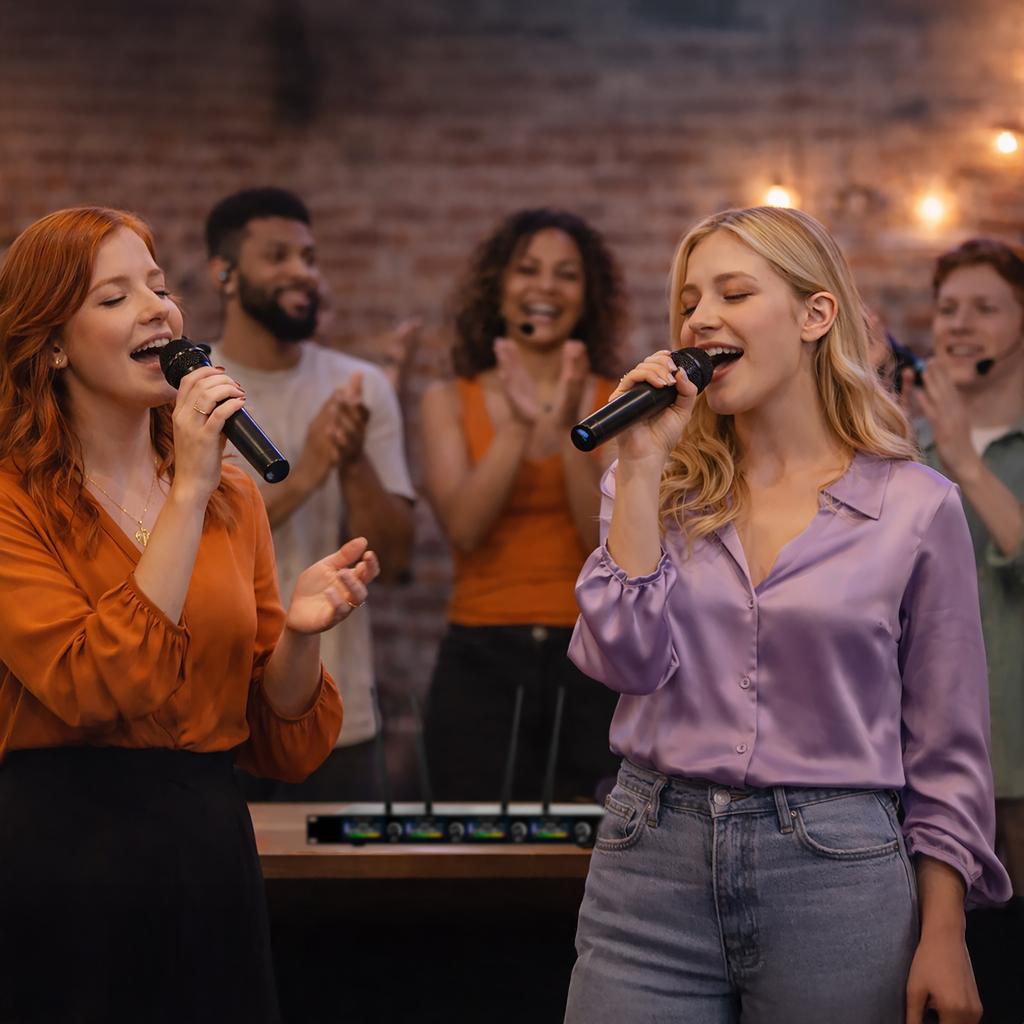 MusicMate MM-800 AirStage Wireless Microphone Set