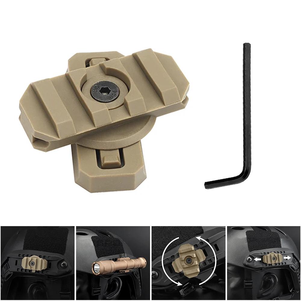 1Pcs Nylon Tactical ARC Helmet Rail Swivel 360 Degrees Side Rail Mount Adapter