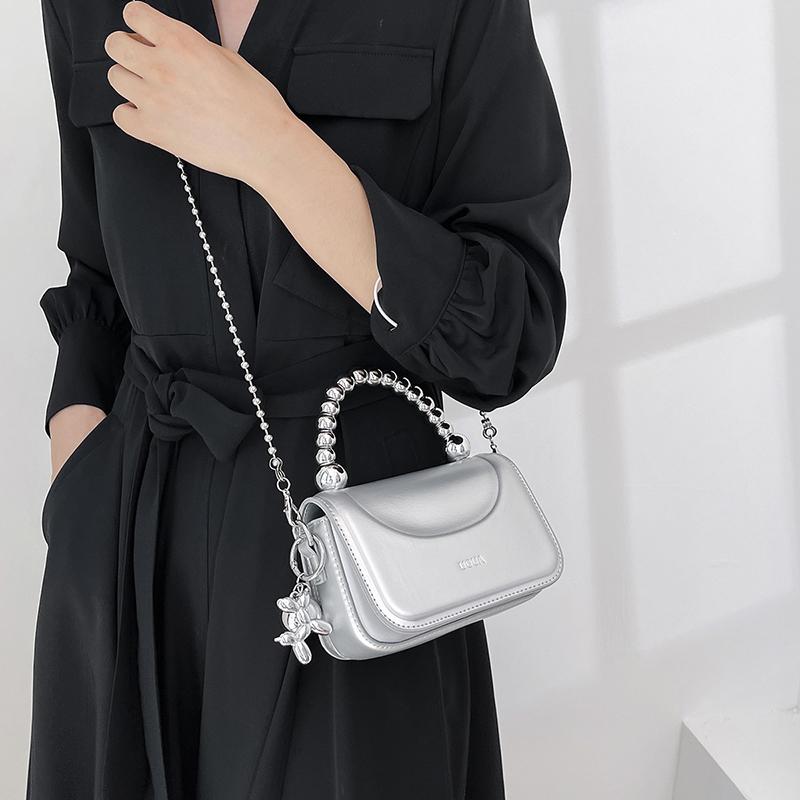 Exquisite fashion beaded handbag bag women's new foreign style versatile solid color shoulder bag high texture trend messenger bag
