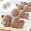 Lying Bear Fondant Mold Chocolate Molds Silicone, Silicone Animal Mold for DIY Fondant, Dessert Baking, Jello, Candy, Cake Baking Decorating
