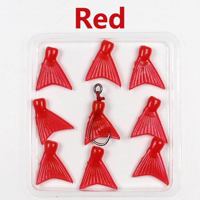 

Новинка, 9 шт./упак. #1, мягкие рыбьи хвосты для приманок, ложек, рыболовных крючков для окуня, защита от сорняков, аксессуары для рыбной приманки