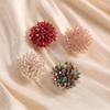2pcs Colorful Crystal Beads Cufflinks Brass Base Button Cover Sleeve Button  Suit Accessories