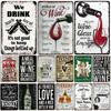 Vintage World Wine Metallschild Plakette Whisky Malerei Alkohol Poster für Bar Club Man Cave Wanddekoration Retro Pub Dekoration