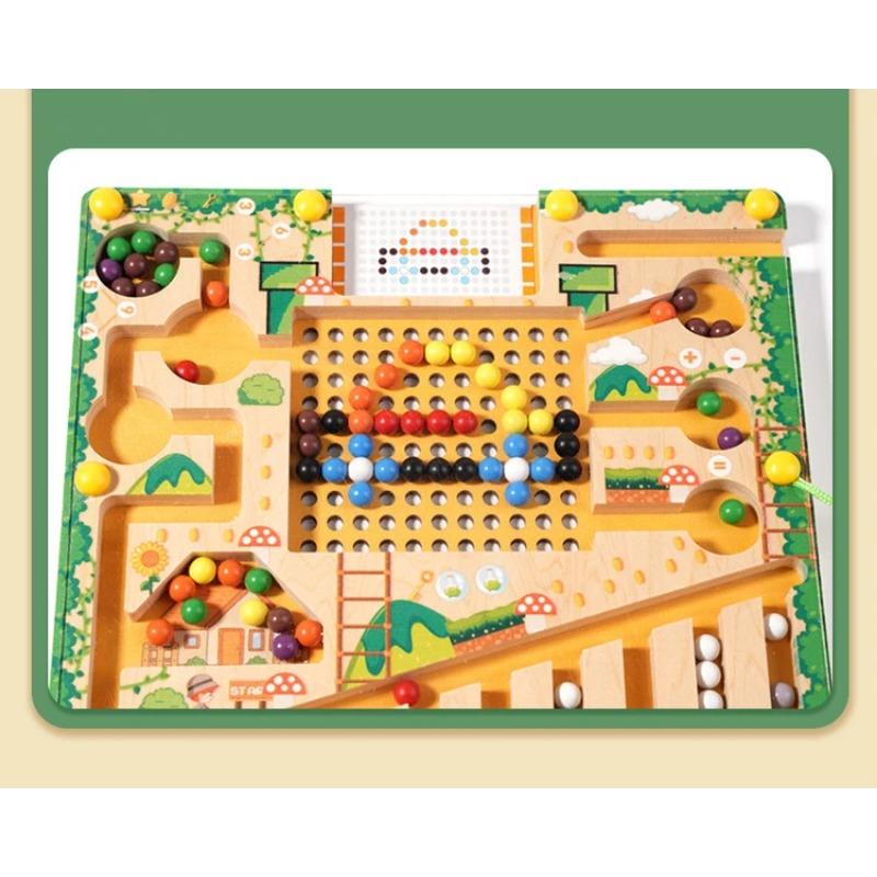 Magnetic Sorting Games Montessori Puzzle Toys Maze Board Learning Color Counting Number Classification Wooden Educational Toys
