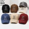 Hole Embroidered Letter Baseball Cap Unisex Sunshade Hat Outdoor Cap