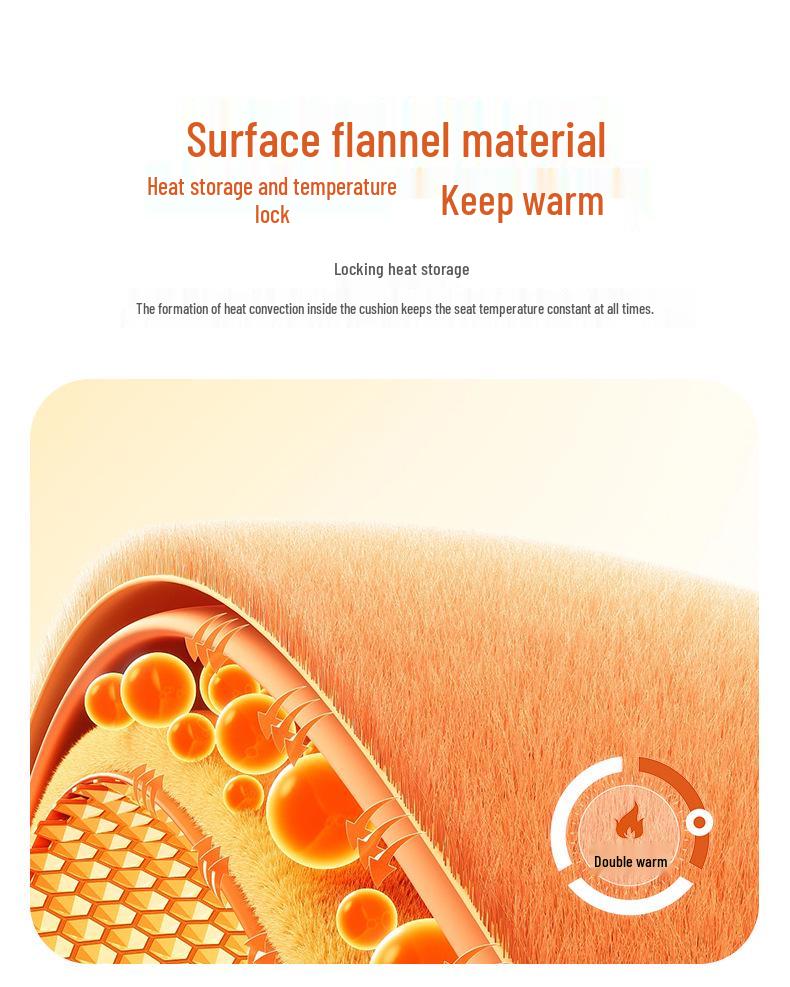 Flannel Warm Car Seat Cushion for Ideal L Series, Xiaomi SU7, YU Series