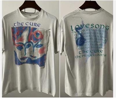 The Cure 1989 Lovesong Tričko Přetisk 2 strany Bílé krátký rukáv T Tričko S-5XL