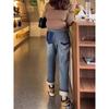 Plus Size High Waist Stretch Velvet Harem Jeans for Women - Slimming, Flaw-Hiding Carrot Fit for Autumn/Winter 2025