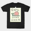 Men Black Print T-shirt Gary No-Cut Transfer Paper Print Cotton Tshirt