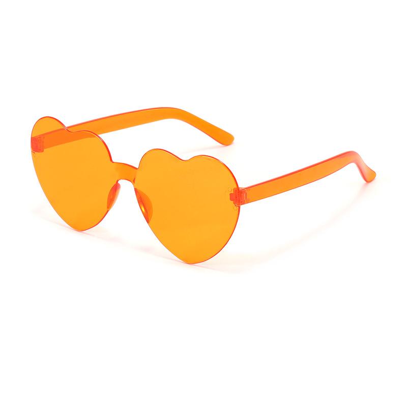 5pcs Jelly Peach Heart Sunglasses Female Street Photo Trendsetter Love Glasses Photo Cute Funny Sunglasses