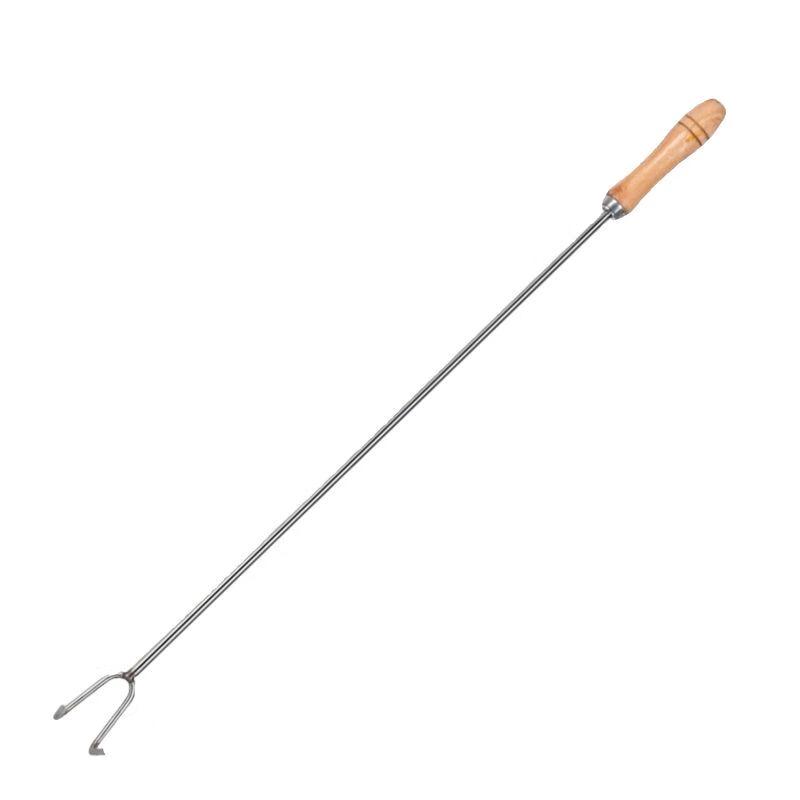 Stainless Steel Meat Hook with Wooden Handle