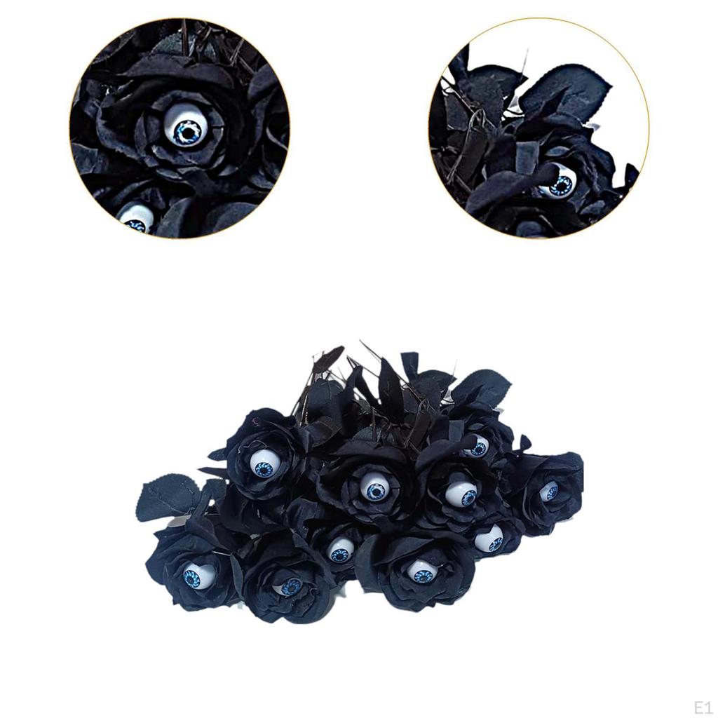 10 Halloween Roses with Eyeballs for Party Decorations And Cosplay