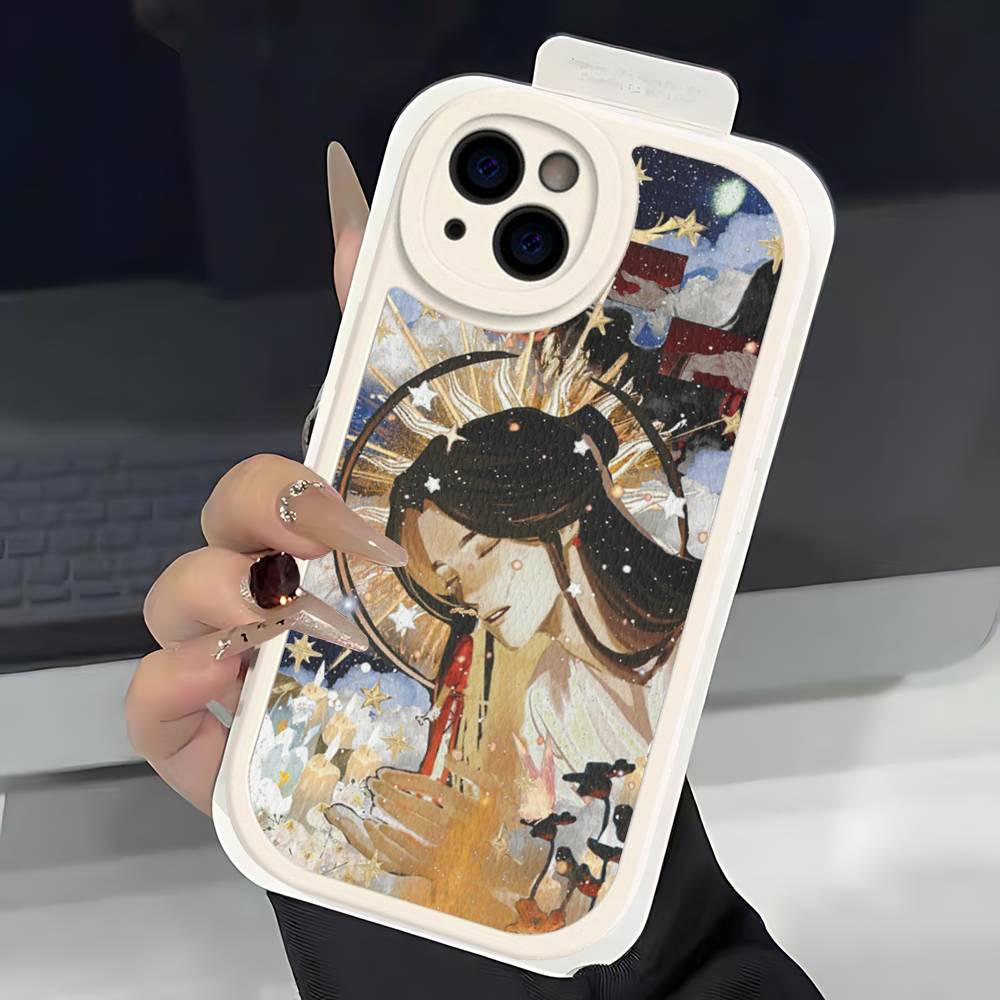 Popular Danmei Anime H-Heaven O-OfficialS B-Blessing Phone Cover For IPhone 16 15 14 13 12 11 Pro Max Plus Leather Soft Case