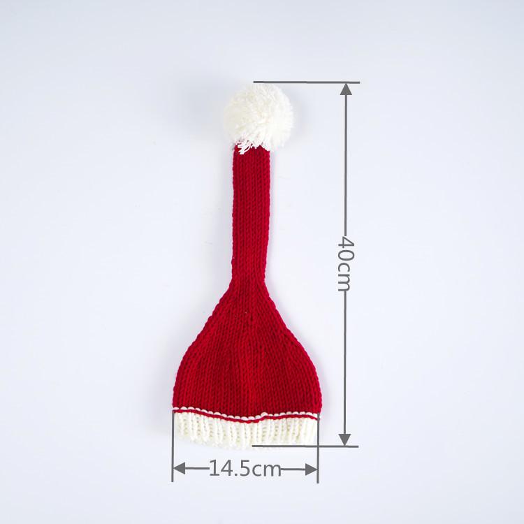 Handgestrickte Neugeborenen-Weihnachtsmütze für Fotoshootings und Vollmond-Requisiten
