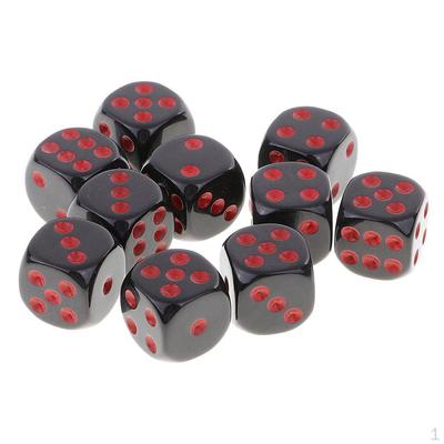 10pcs Standard Plastic 16 Die Toy for & RPG Board Games Adult Bar