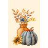 Watercolor Fall Maple Leaf Canvas Gallery Wall Prints Blue Pumpkin Pumpkin Spice Typography Wall Art Farmhouse Home Decor Gift