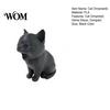 Industrial Style Cat Decoration 3D Printed Ornament, Yawning Shape Matte Figurine, Integrated Cute Desk Accessory Molding Mini Palm Size Decoration,