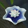 Handmade Ceramic Crafts Lotus Incense Base Aromatherapy Burner Sandalwood Stick Incense Holder for Living Room Home Decor
