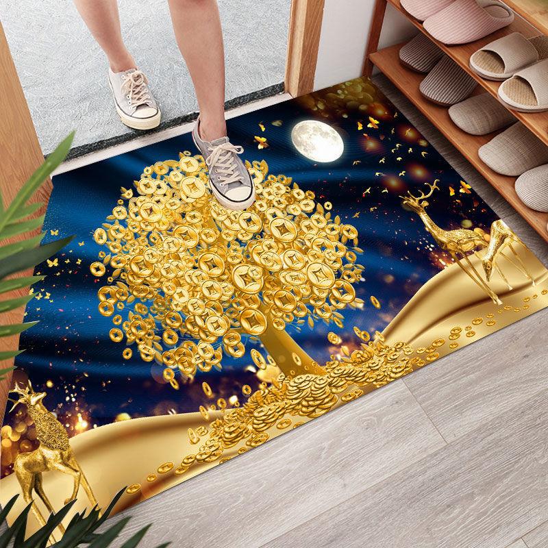 

3D входной напольный коврик, коврик для входной двери, спальня, кухня, водопоглощающий коврик для ног, нескользящий коврик для ванной комнаты, коврик для ног, бытовой коврик 50x80cm