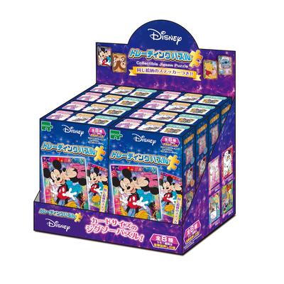 Epoch Trading Card Jigsaw Puzzle 58-208 Disney Characters Trading Card Puzzle, 243563 Pieces (6x8.6cm), Box of 8, Includes Sample Stickers and Clear