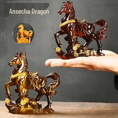 Luxury Resin Tea Pet: Color-Changing Ornament Accessory for Tea Sets